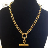 LUSH 18k GOLD PLATED STAINLESS STEEL THICK NECKLACE