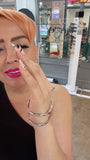 LUSH 18k GOLD PLATED BRASS HOLLOW PALM BRACELET