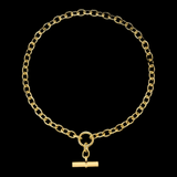 LUSH 18k GOLD PLATED STAINLESS STEEL THICK NECKLACE