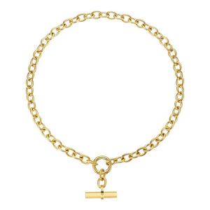 LUSH 18k GOLD PLATED STAINLESS STEEL THICK NECKLACE