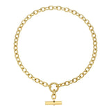 LUSH 18k GOLD PLATED STAINLESS STEEL THICK NECKLACE