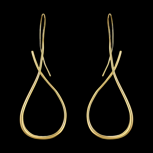LUSH 18K GOLD PLATED HIGH QUALITY WATER DROP SHAPE EARRING