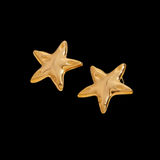 LUSH 18K GOLD PLATED Stainless Steel Star Fish earings pair.