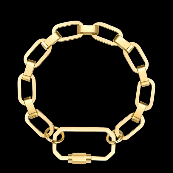 LUSH 18k GOLD PLATED STAINLESS STEEL BUCKLE BRACELET