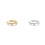 LUSH 925 SILVER shiny CZ Diamond Earcuff Earrings