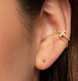 LUSH 925 SILVER 18K gold plated sterling silver cuff earring