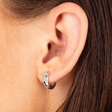 LUSH 925 SILVER Sterling Silver 18K Gold Plated Designer Diamond High Quality Hypoallergenic Pentagram Zircon Hoop Earring