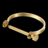 LUSH 18k GOLD PLATED STAINLESS STEEL  D SHAPE BRACELET
