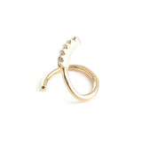 LUSH 925 SILVER  S925 Sterling Silver Rotating Single Row Zirconia High Quality Ear Wire
