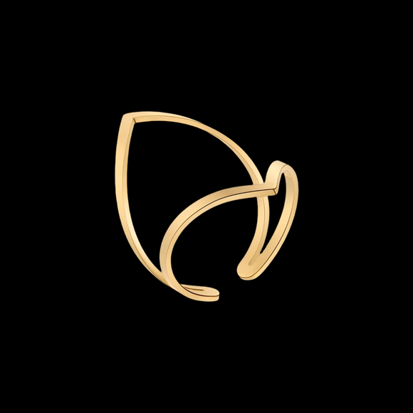 LUSH 18k GOLD PLATED STAINLESS STEEL GEOMETRIC RING