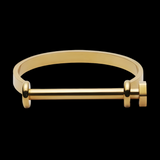 LUSH 18k GOLD PLATED STAINLESS STEEL  D SHAPE BRACELET