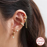 LUSH 925 SILVER  Silver 18K Gold Plated Ear Clip Earrings