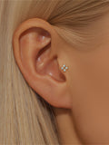 LUSH 925 SILVER 4 SMALL ZIRCON PIERCING