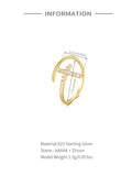LUSH 925 SIRVER CROSS RING