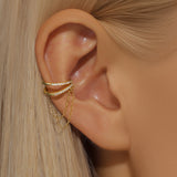 LUSH 925 SILVER DOUBLE EAR CUFF