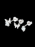 LUSH 925 SILVER 18K GOLD PLATED BUTTERFLY EARRING TRIO
