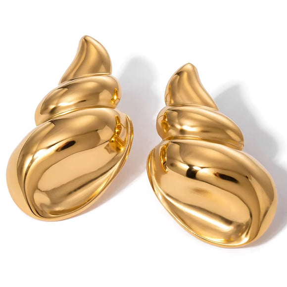 LUSH 18K GOLD PLATED SNAIL EARRINGS