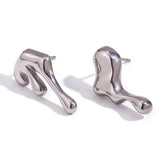 LUSH 18K GOLD PLATED STAINLESS STEEL LAVA DROP  EARRINGS