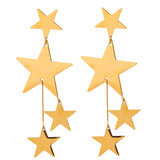LUSH 18K GOLD PLATED STAINLESS STEEL MULTI STAR EARRINGS