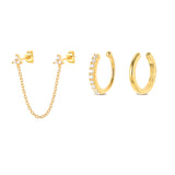 LUSH 925 SILVER Jewelry Set Zircon 18K Gold Plated Brass Earrings SetPlating Platinum / 18K Gold Plated Weight 1g Size One Size Main Material S925 Sterling Silver Stone Material AAAAA Cubic Zircon