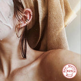 LUSH 925 SILVER Gold Plated Zircon Ear Cuff