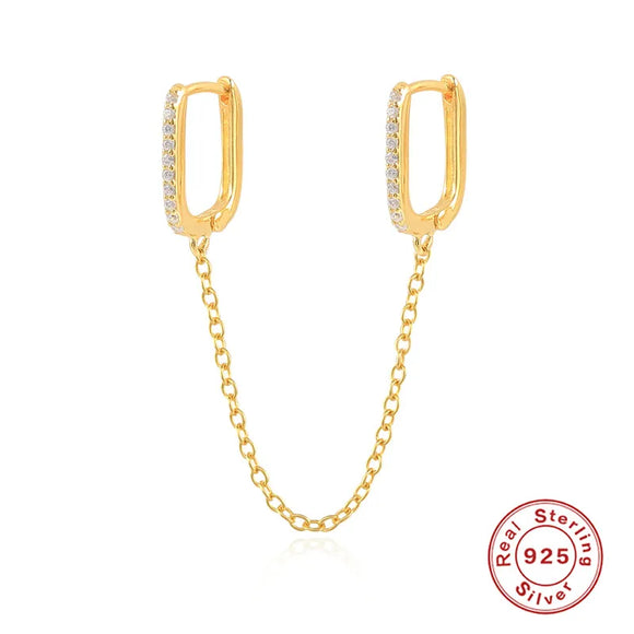 LUSH 925 SILVER Simple Classic Long Chain Earrings