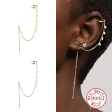 LUSH 925 Silver Long Chain Women Earring Tassel Jewelry