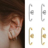 LUSH 925 SILVER Single Row Crystal Zircon Stud Earrings