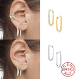 LUSH 925 SILVER  U Shape Geometric Hoop Earrings 18K Gold