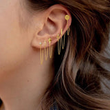 LUSH 925 SILVER - 18K Gold Plated 925 Sterling Silver Colored Snake Earrings