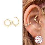 LUSH 925 SILVER PIERCING - 925 Sterling Silver 18K Gold Piercing Earring