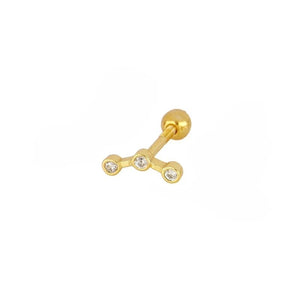 LUSH 925 SILVER PIERCING - most popular styles Simple Zircon Stud Earrings S925 Sterling Silver Piercing jewelry