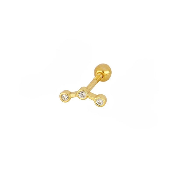 LUSH 925 SILVER PIERCING - most popular styles Simple Zircon Stud Earrings S925 Sterling Silver Piercing jewelry