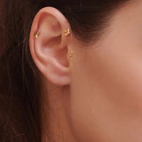 LUSH 925 SILVER PIERCING - most popular styles Simple Zircon Stud Earrings S925 Sterling Silver Piercing jewelry