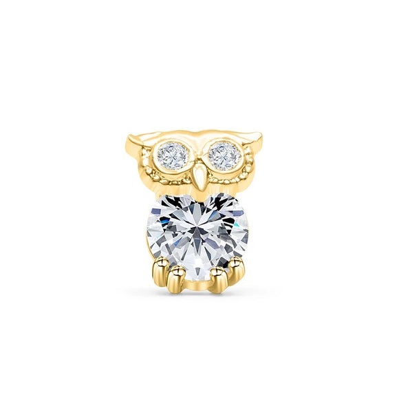 LUSH 925 SILVER PIERCING  OWL Earring