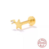 LUSH 925 SILVER PIERCING - 925 Sterling Silver 18K Gold Plated  Piercing Earring