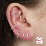LUSH 925 SILVER PIERCING -  Zircon Nose Rings