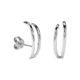 LUSH 925 SILVER - 925 Sterling Silver 18K Gold Zircon  Earrings PAIR